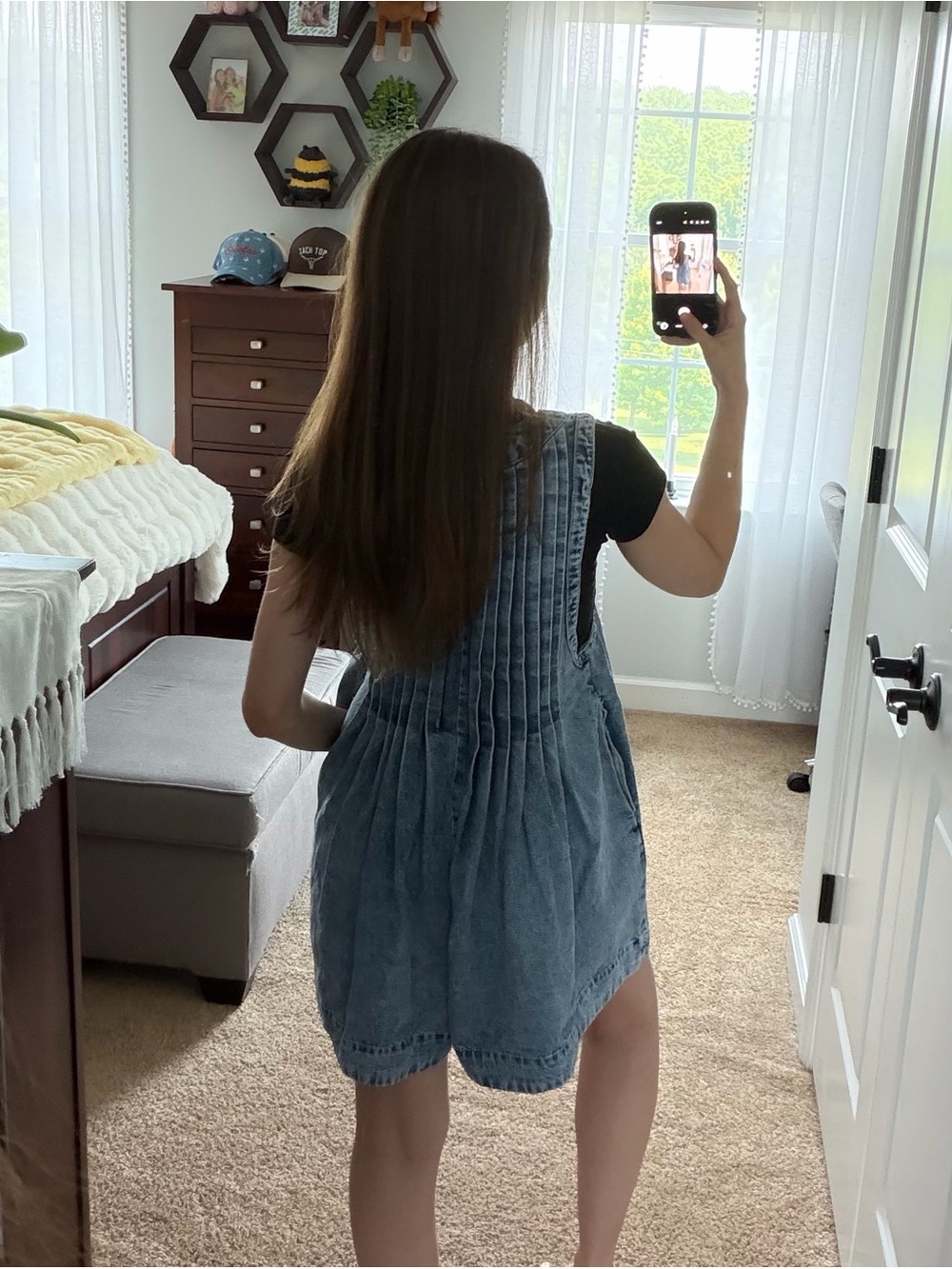 NWOT Veveret Denim Romper - Picture 3 of 3